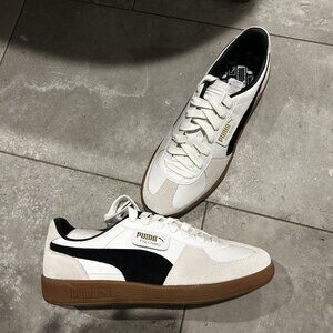 Puma Palermo Leather Sneakers Men's Size 11 White/Gray/ Gum 396464-01